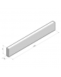 Opsluitband 5x15x100 Grijs beton