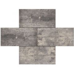 Piastrella Piatta Grigio Nero 30 x 60 x 4,7 Grijs/Zwart
