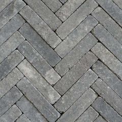 Retrostones Plus 5x20x6,4 cm Grijs/Zwart - Duurzame bestrating voor moderne buitenruimtes