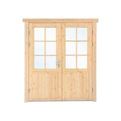 Deur dubbel met raam XXL LS vuren 181.5x215cm
