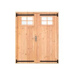 Opgeklampte deur dubbel met raam XL LS douglas 169.6x202.1cm