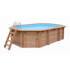 Luxe houten zwembad Daaibooi Beach 563x352x124cm