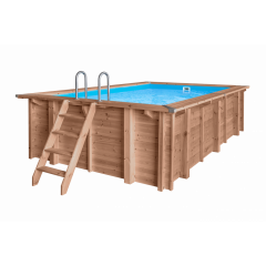 Luxe houten zwembad Santa Cruz 502x322x124cm