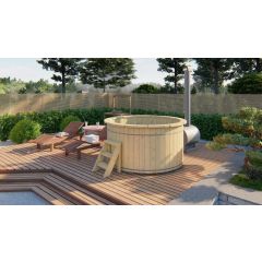 Hottub met externe aluminium kachel