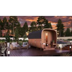 CUBE sauna 390cm - Thermowood Rovaniemi