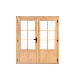 Deur dubbel met raam LS Red Class Wood 185x205cm