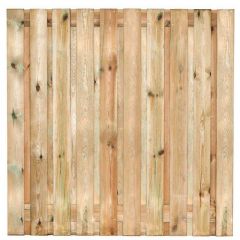 Grenen scherm Bois 21 planks/15mm 180 x 180 Groen