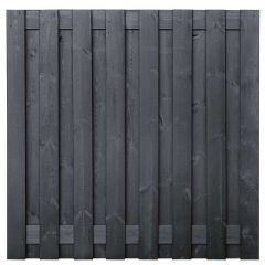 Grenen scherm Arizona 17 planks/15mm zwart gespoten  180 x 180 Zwart