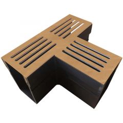 Garden Drain T-stuk 18,2 x 6,5 x 10,4  Cortenstaal