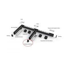 Aquadrain afvoergoot eindstuk met 50 mm afvoer 65/10