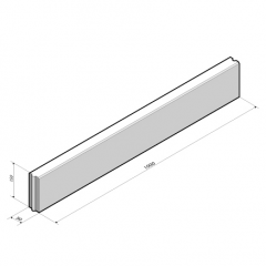 Opsluitband 5x15x100 Grijs beton