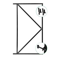 IJzeren deurframe 155x100cm zwart
