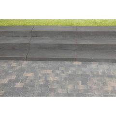 Traptrede 100x35x15 cm indus black kleurecht met facet