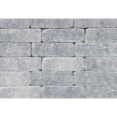 Stonique trommel longstone 7 cm grijs/zwart