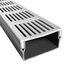 U-Drain afvoergoot WaterWijs 5-10/200 cm zilver