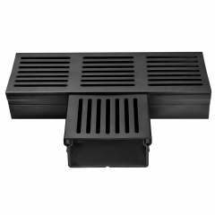 U-Drain afvoergoot WaterWijs 5-10-T koppelstuk zwart