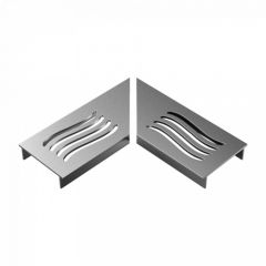 Ultra Drain Silverline Wave Rooster L-hoek Silver 6.5x15