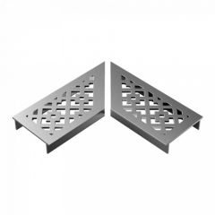 Ultra Drain Silverline Designo Rooster L-hoek Silver 6.5x15