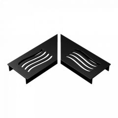 Ultra Drain Blackline Wave Rooster L-Hoek Black 6.5x15