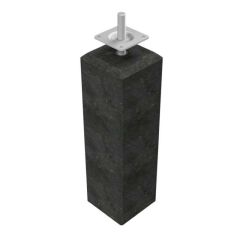 Betonpoer recht (incl. verstelbare plaat) 15 x 15 x 60 Antraciet