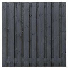 Grenen scherm Tuscon 19 planks/15mm zwart gespoten  180 x 180 Zwart