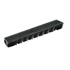 Top Drain met zwart kunststof sleufrooster 100 x 13 x 8,5