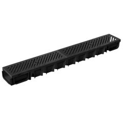 Top Drain met zwart gietijzer sleufrooster 100 x 13 x 8,5