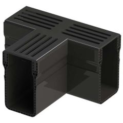 Garden Drain T-stuk 18,2 x 6,5 x 10,4  Zwart aluminium