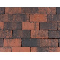 Betonstraatsteen 6 cm rood/zwart Kijlstra, 10,5 x 21 cm, voor paden en opritten