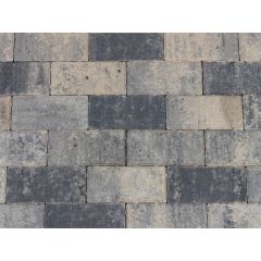 Betonstraatsteen 6 cm grijs/zwart Kijlstra: Duurzame betonsteen, 10,5x21 cm, KOMO-gecertificeerd voor opritten en paden