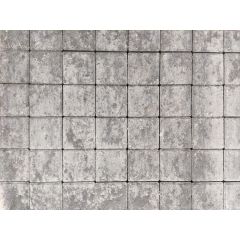 Betonstraatsteen half 6 cm grijs/zwart