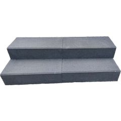 Traptrede 60x30x15 cm indus black kleurecht met facet